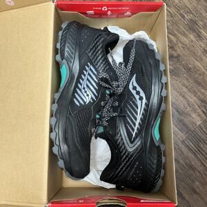 Saucony Excursion TR15 Womens Size 10W Black Jade Trail Running Shoes Sneakers
